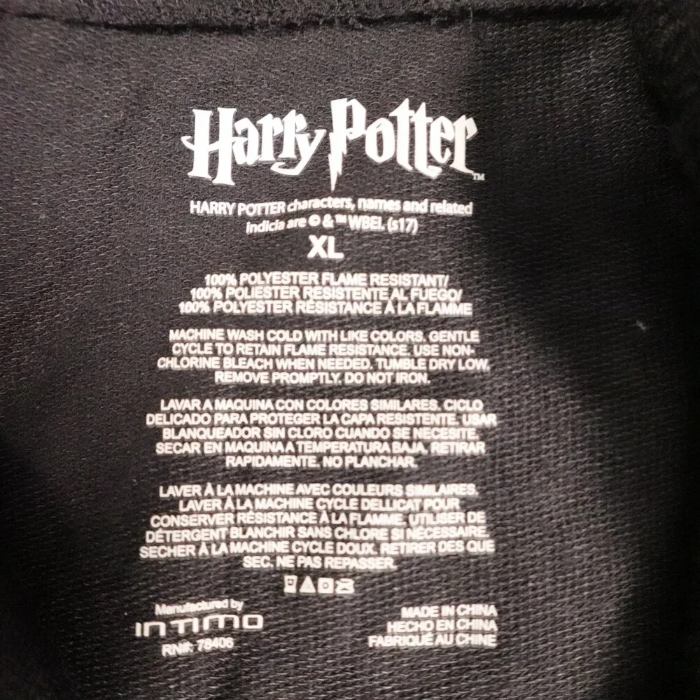 Harry Potter Gryffindor Robe pajama kids XL black NEW‎ NWT